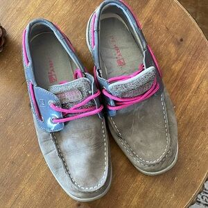 Sperry pink & gray shoes